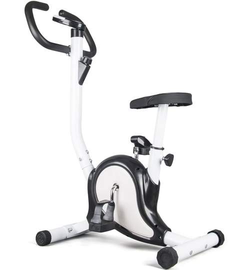 Bicicleta pentru Fitness FunFit, Multifunctionala cu Afisaj LCD, Reglabila, Culoare Negru/Alb