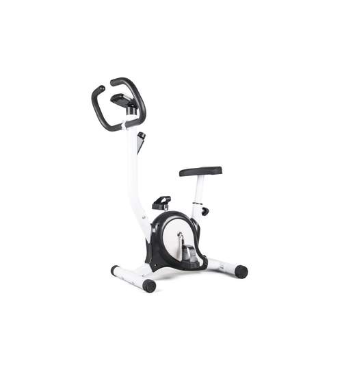 Bicicleta pentru Fitness FunFit, Multifunctionala cu Afisaj LCD, Reglabila, Culoare Negru/Alb