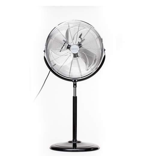 Ventilator Metalic cu Picior Camry, 3 Viteze, Diametru 45cm, Putere 180W, Inaltime si Unghi Reglabil, Negru