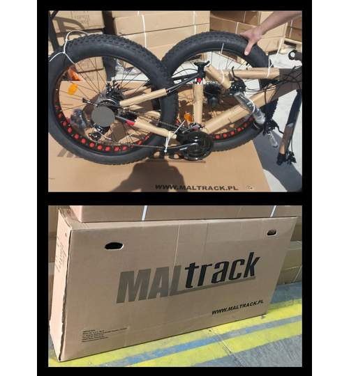 Bicicleta MalTrack Fat Bike cu 21 Viteze, Roti Late 26 Inch
