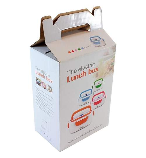 Caserola Termica LunchBox pentru Mancare cu 2 Compartimente, Volum 1,1L, Putere 40W, Pana la 50 Grade