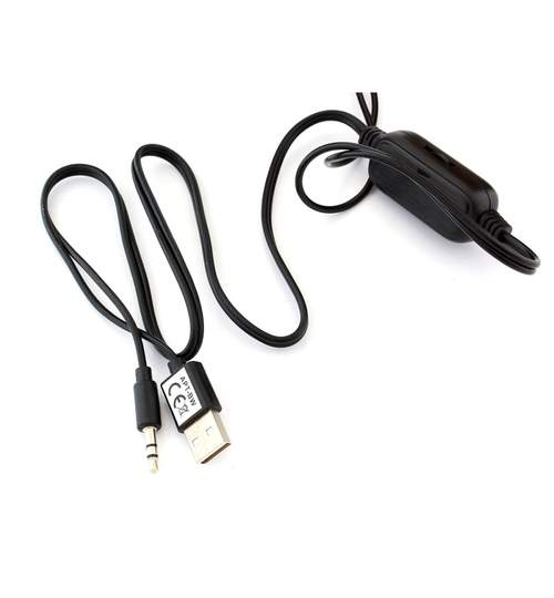 Set 2 Boxe Stereo cu USB 2.0 si Jack 3.5mm, Putere 2x3W, pentru Laptop, Telefon, Tableta sau MP3 Player