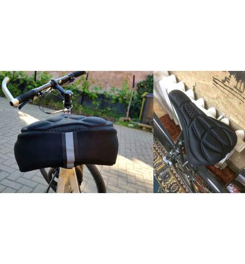 Husa sa bicicleta ajustabila pentru protectie si confort, culoare Negru