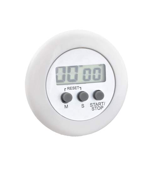 Cronometru - timer pentru bucatarie cu afisaj LCD, magnet si suport, culoare Alb
