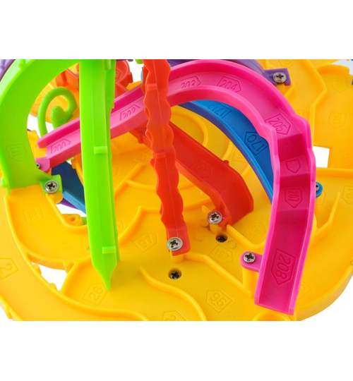 Jucarie pentru copii labirint 3D multicolor cu 209 obstacole