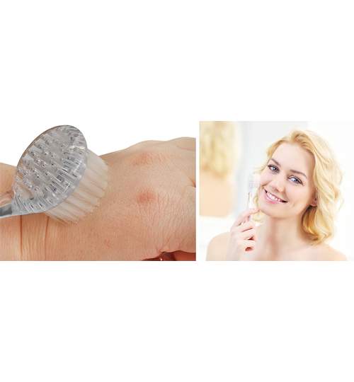 Perie de curatare, intretinere si masaj facial + carcasa transparenta