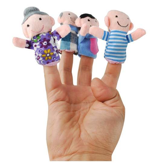 Set Family 6 marionete - papusi pentru degete