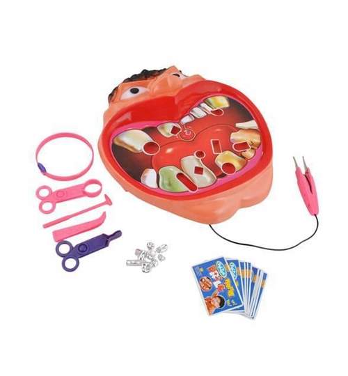 Set joc pentru micii dentisti cu accesorii si carduri sarcini, dimensiuni 25x23.5 cm