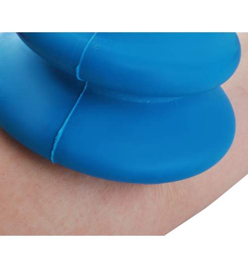 Ventuza terapeutica din cauciuc pentru masaj anti-celulitic si relaxare musculatura, culoare Albastru