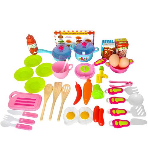 Set bucatarie XXL cu frigider, fructe, legume si alte mini-produse alimentare pentru copii