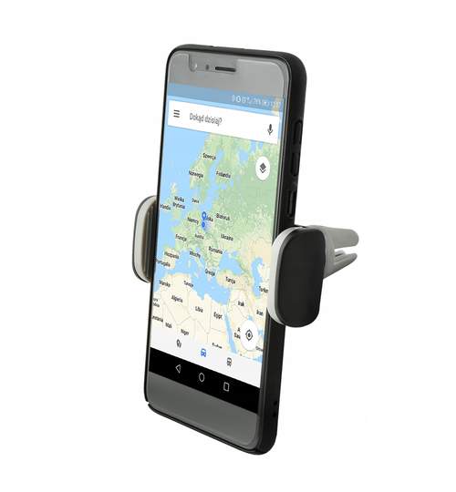 Suport auto universal pentru telefon cu prindere in grila, capat rotativ 360°