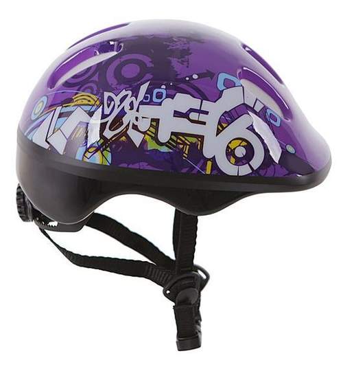 Casca protectie ciclism, pentru copii, cu 6 orificii ventilatie, dimensiuni 50-54cm, culoare violet