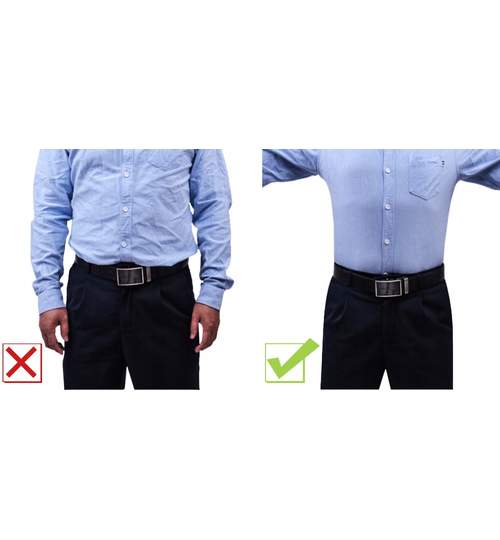 Set suspensor - bretele barbati ajustabile pentru camasa, maiou sau tricou, culoare Negru