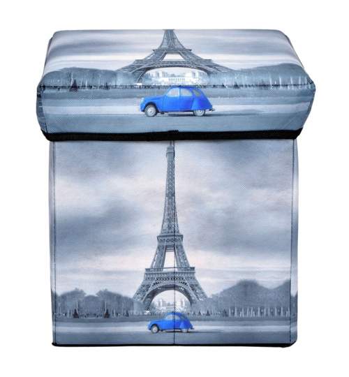 Scaun Taburet Paris Pliabil cu Loc pentru Depozitare