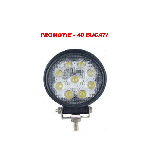 PROMOTIE 40 BUCATI - Proiector LED  27W 12/24V CH007 - 27W ManiaCars