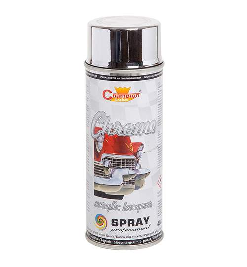 Spray vopsea Profesional CHAMPION CROM ARGINTIU 400ml ManiaCars