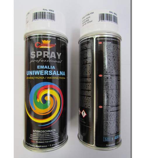 Spray vopsea Profesional CHAMPION RAL 9003 Alb LUCIOS 400ml ManiaCars