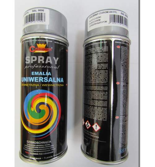 Spray vopsea Profesional CHAMPION RAL 9006 Argintiu 400ml ManiaCars