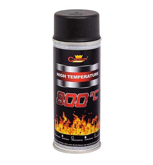 Spray vopsea Profesional Rezistent Termic NEGRU +800°C 400ml ManiaCars