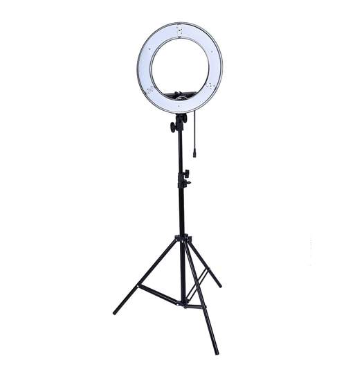 Set Lampa LED Circulara pentru Fotografii sau Make-up cu Trepied si Suport Telefon sau Aparat Foto