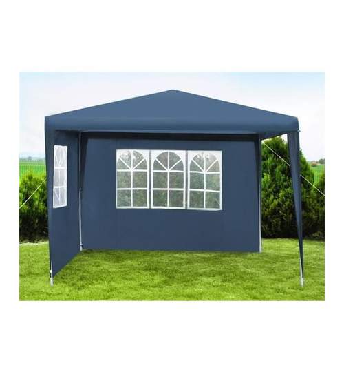 Cort pavilion pentru gradina, curte sau evenimente 3x3m, culoare Albastru