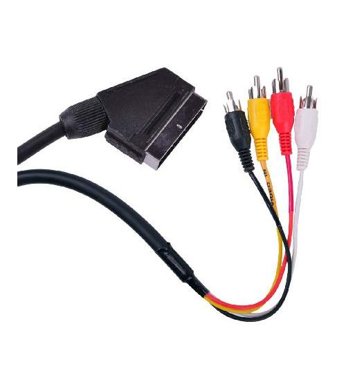 Cablu SCART-4RCA, lungime 1.5m