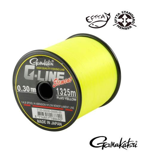 Fir pescuit G-line element, Yellow, 0.26mm - 4.8 kg