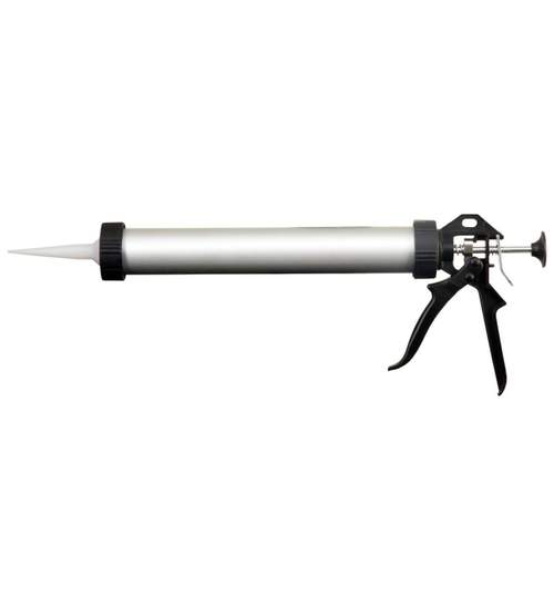 Pistol pentru silicon cu tub dozator si maner din aluminiu, 370 mm