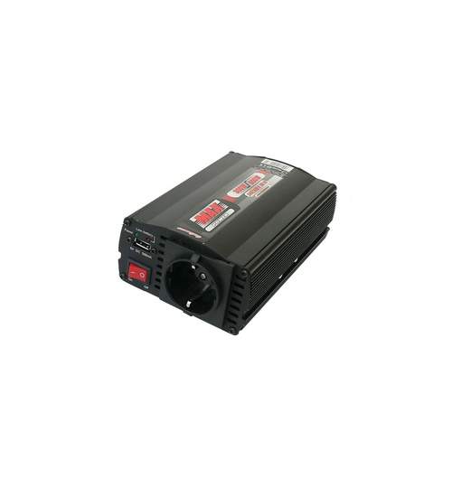 Convertor cu USB 24V / 230V 300W / 600W, protectie la suprasarcina si ventilator incorporat