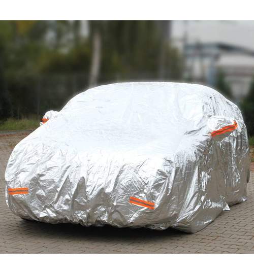 Prelata auto premium Toyota Hilux, impermeabila, anti-umezeala si anti-zgariere cu fermoar si dungi reflectorizante