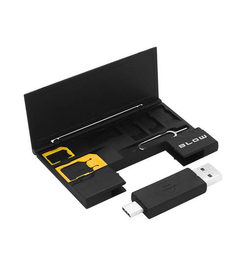 Kit Organizator pentru Cartele SIM, cititor card micro SD 2in1 si cheita Sim, Blow