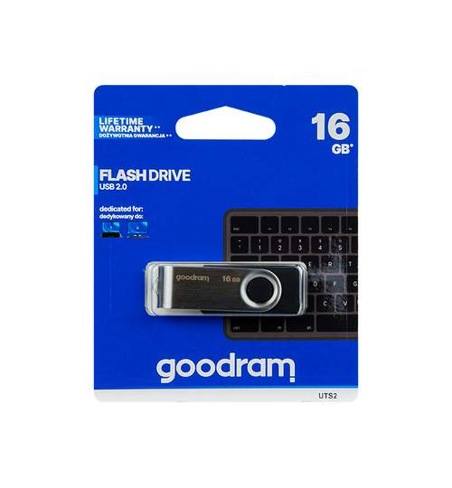 Stick USB GoodRam pendrive USB, 16GB, USB 2.0, UTS2, cu carcasa metalica