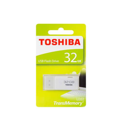 Stick USB Toshiba, pendrive USB, 32GB, USB 2.0, culoare alb