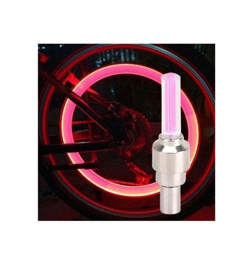 Set 2 capacele ventil LED Culoare Rosu cu pornire automata