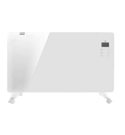 Convector electric de podea sau perete, 2000 W, suprafata de sticla, display LCD cu Touch, termostat, protectie la supraincalzire si inghet