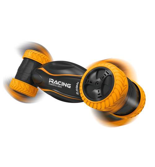 Masina de curse Twister cu telecomanda, culoare negru/portocaliu