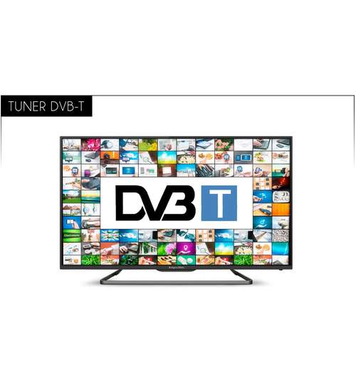 Televizor DLED Full HD, Diagonala 81 cm, 32 inch, Tuner TV Digital DVB-T2/C, Kruger Matz