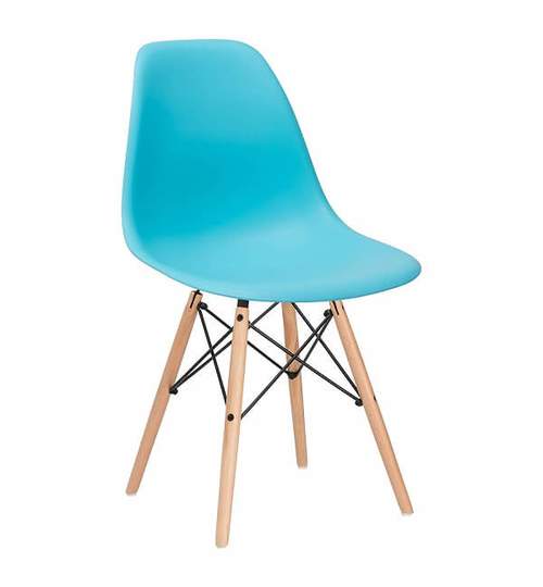 Set 6 scaune moderne pentru living sau bucatarie Milano, 120kg, albastru, 6 bucati