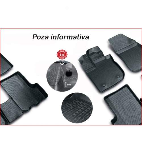Covoare cauciuc stil tavita Fiat Albea 2002 - 2012 (2D 0100, A10 ) Mall