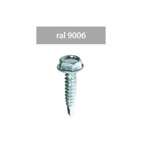 SURUBURI PERFORATOARE RAL9006-ALUMIN. 4.8X20MM, 250/SET Profi Tools