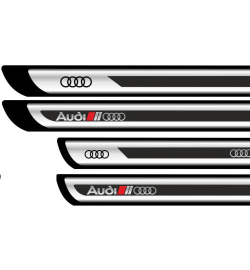 Set protectii praguri CROM - Audi (V2) ManiaStiker