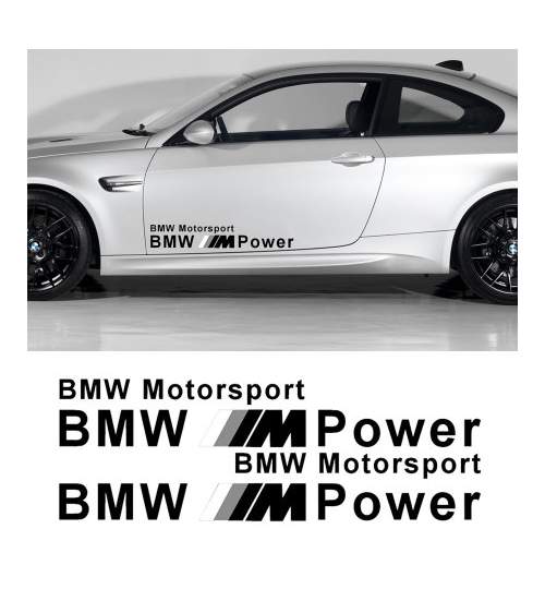 Sticker auto laterale BMW M POWER (set 2 buc.) ManiaStiker