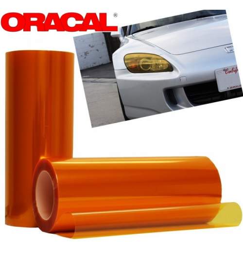 Folie protectie faruri / stopuri ORACAL (100 x 50 cm) - orange ManiaStiker