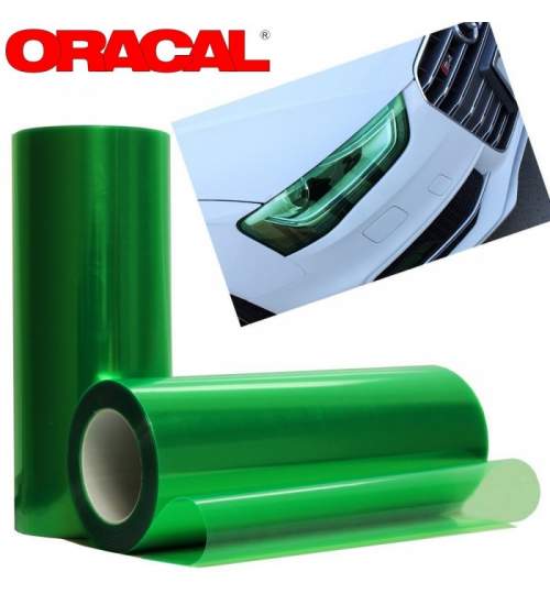 Folie protectie faruri / stopuri ORACAL (100 x 50 cm) - verde (Turquoise) ManiaStiker