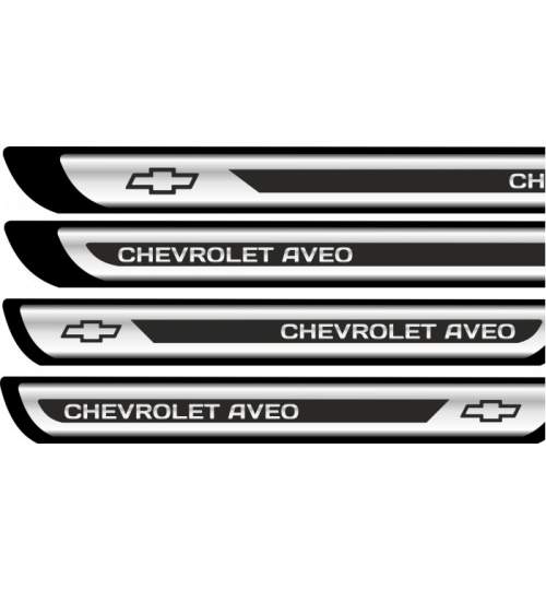 Set protectii praguri CROM - Chevrolet Aveo ManiaStiker