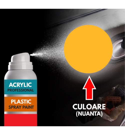 Spray Profesional RAL1003 pentru vopsire elemente din plastic sau metal ManiaStiker