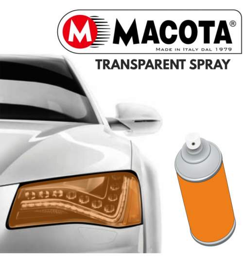 Spray transparent faruri / stopuri, MACOTA ITALY - ORANGE (400ml) ManiaStiker