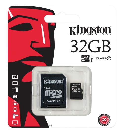 Card MicroSD Kingston 32gb cu adaptor SD Mall