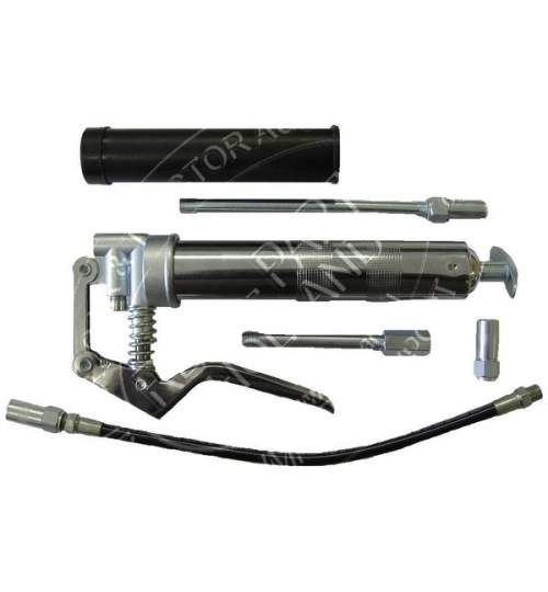 Pompa gresare manuala BestAutoVest, decalimetru cu tub vaselina 85gr  + 3 adaptori Kft Auto