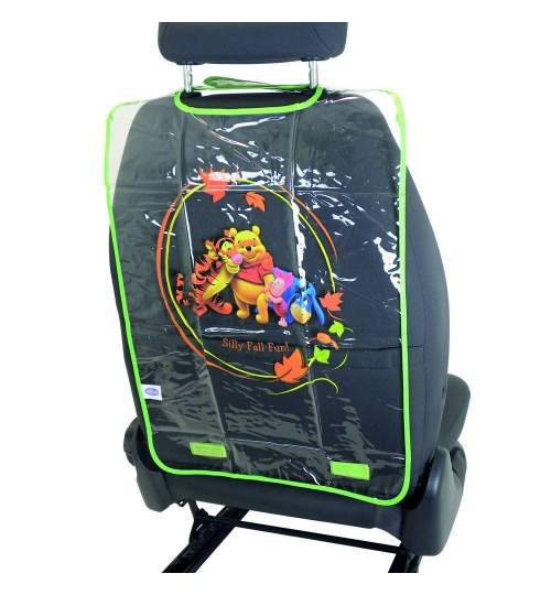 Protectie spatar scaun auto pentru copii Winnie Pooh, 68x44.5cm Kft Auto